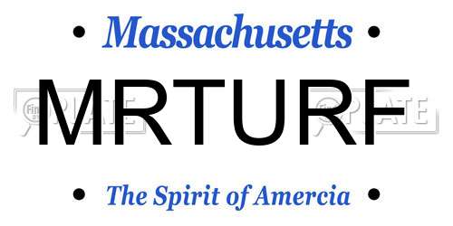 MRTURF Massachusetts License Plate