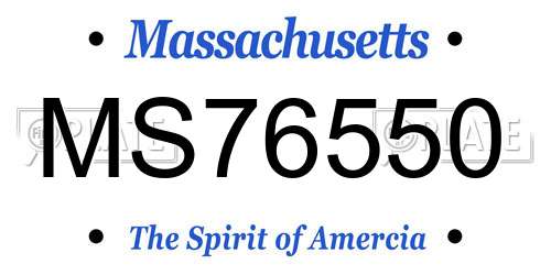 MS76550 Massachusetts License Plate