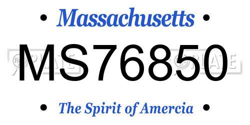 MS76850 Massachusetts License Plate