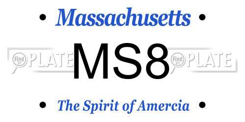 MS8 Massachusetts License Plate