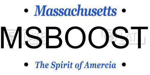 MSBOOST Massachusetts License Plate