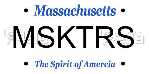 MSKTRS Massachusetts License Plate
