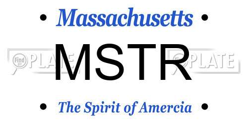 MSTR Massachusetts License Plate