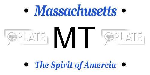 MT Massachusetts License Plate