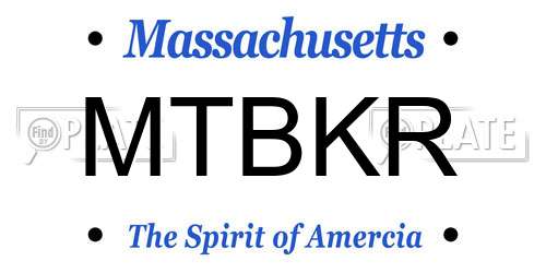 MTBKR Massachusetts License Plate