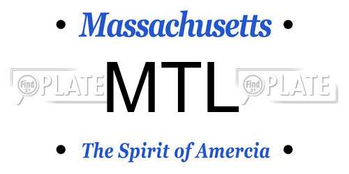 MTL Massachusetts License Plate