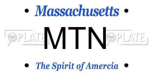 MTN Massachusetts License Plate
