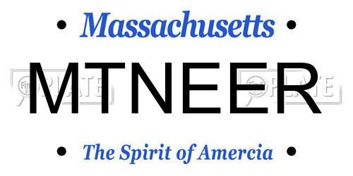 MTNEER Massachusetts License Plate