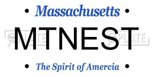 MTNEST Massachusetts License Plate