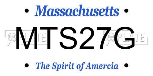 MTS27G Massachusetts License Plate