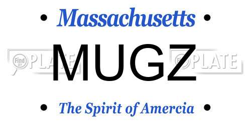 MUGZ Massachusetts License Plate