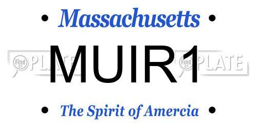 MUIR1 Massachusetts License Plate