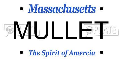 MULLET Massachusetts License Plate