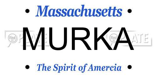 MURKA Massachusetts License Plate
