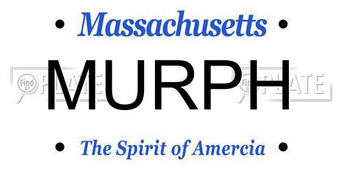MURPH Massachusetts License Plate