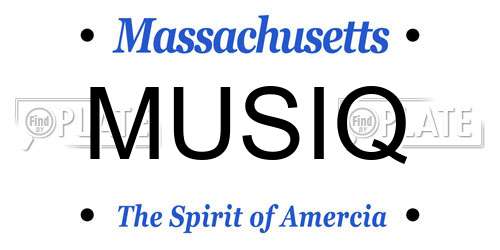 MUSIQ Massachusetts License Plate