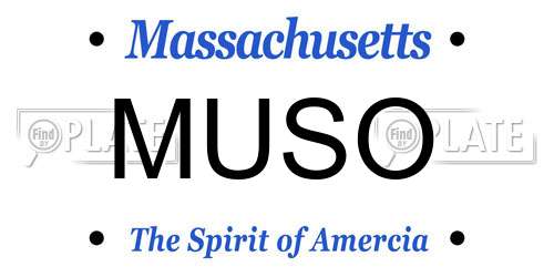 MUSO Massachusetts License Plate