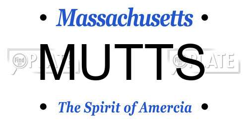 MUTTS Massachusetts License Plate