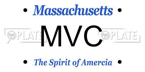 MVC Massachusetts License Plate
