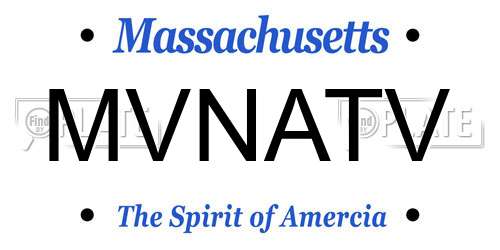 MVNATV Massachusetts License Plate