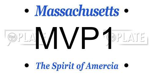 MVP1 Massachusetts License Plate