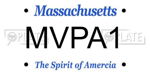 MVPA1 Massachusetts License Plate