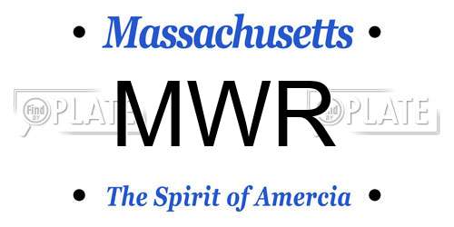 MWR Massachusetts License Plate