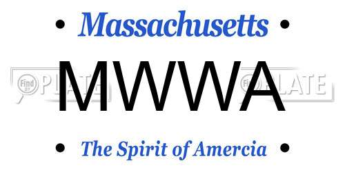 MWWA Massachusetts License Plate