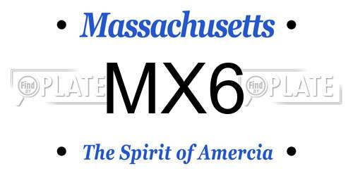 MX6 Massachusetts License Plate