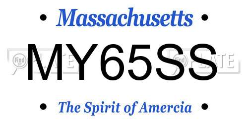 MY65SS Massachusetts License Plate