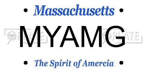 MYAMG Massachusetts License Plate