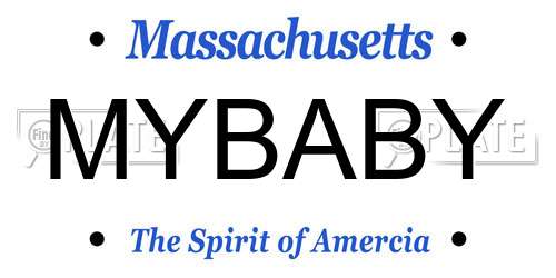 MYBABY Massachusetts License Plate