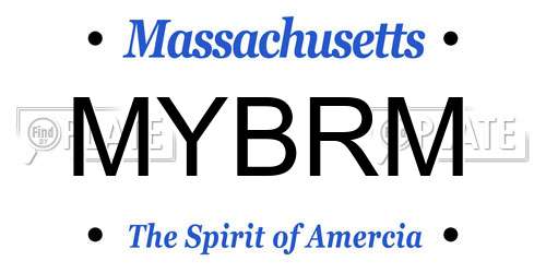 MYBRM Massachusetts License Plate