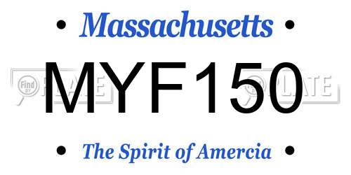 MYF150 Massachusetts License Plate