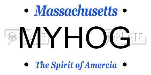 MYHOG Massachusetts License Plate