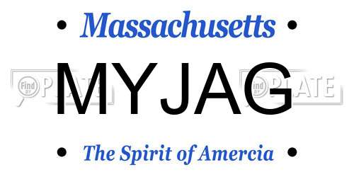 MYJAG Massachusetts License Plate