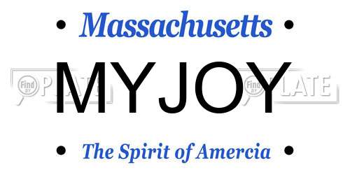 MYJOY Massachusetts License Plate