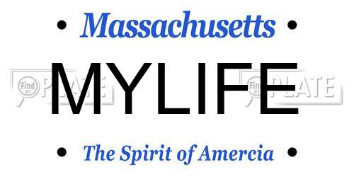 MYLIFE Massachusetts License Plate