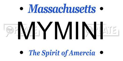 MYMINI Massachusetts License Plate