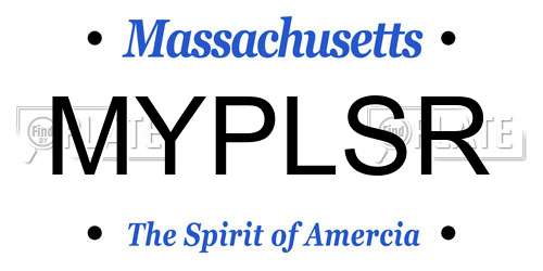 MYPLSR Massachusetts License Plate