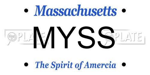 MYSS Massachusetts License Plate