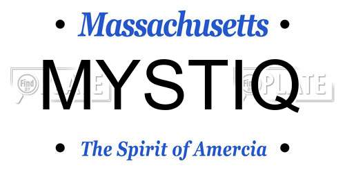 MYSTIQ Massachusetts License Plate