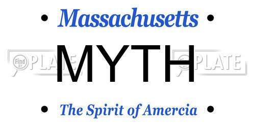 MYTH Massachusetts License Plate