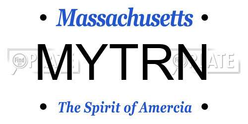MYTRN Massachusetts License Plate