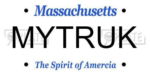 MYTRUK Massachusetts License Plate