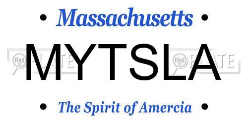 MYTSLA Massachusetts License Plate
