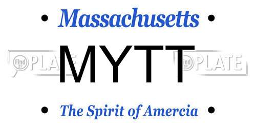 MYTT Massachusetts License Plate