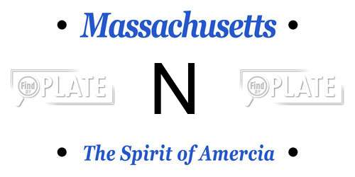 N Massachusetts License Plate