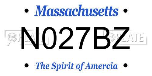 N027BZ Massachusetts License Plate