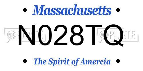 N028TQ Massachusetts License Plate